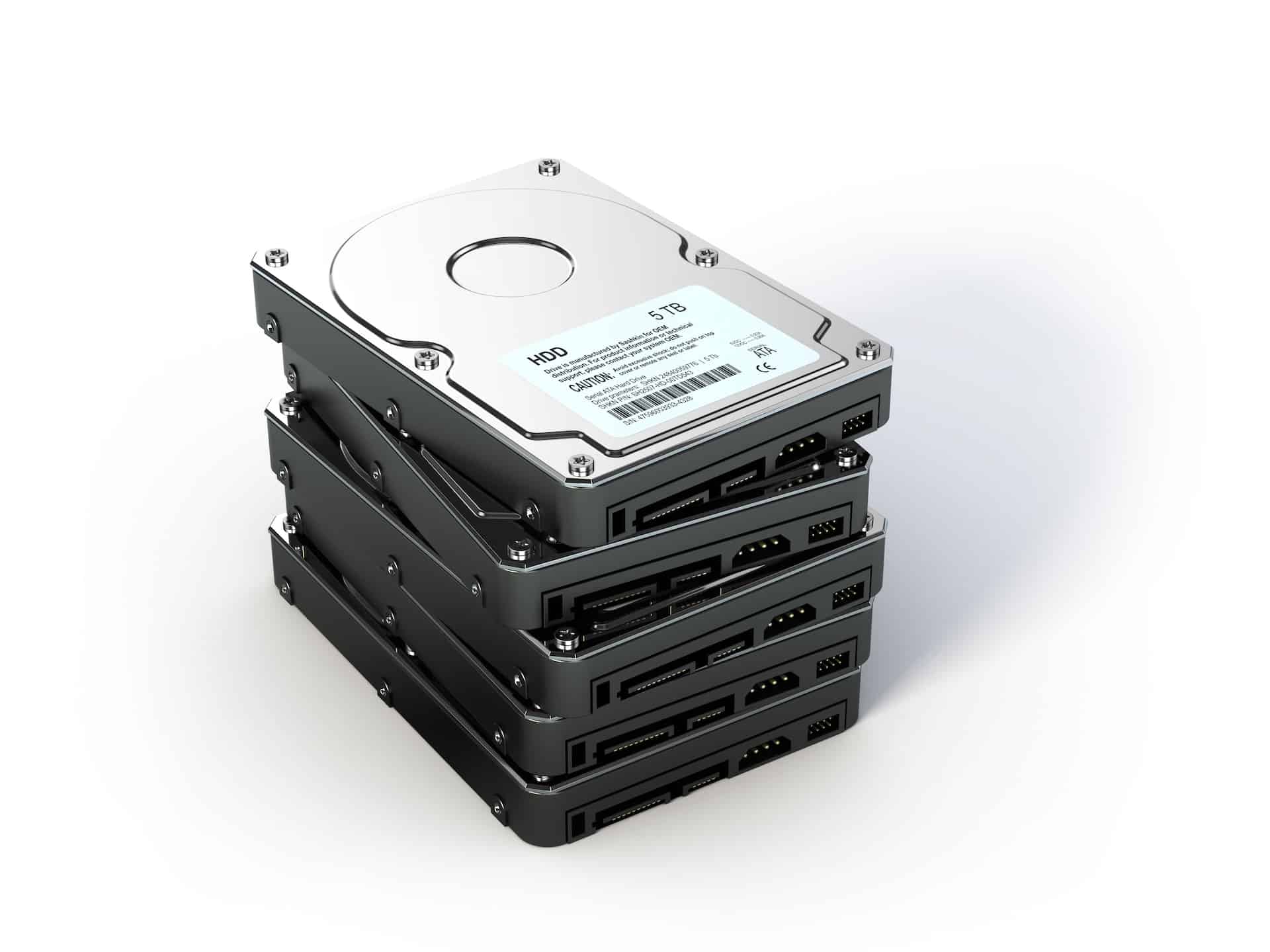 Stack of Hard Disk Drives