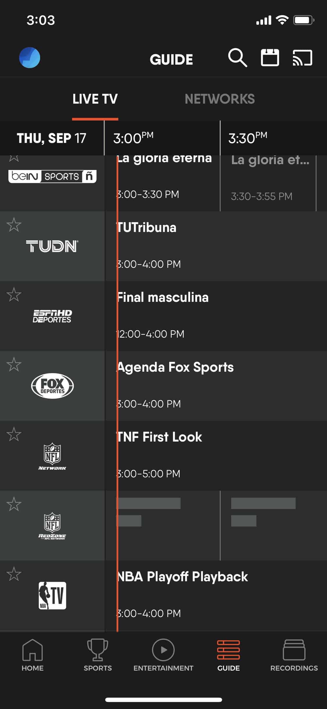 fuboTV - iOS TV Guide