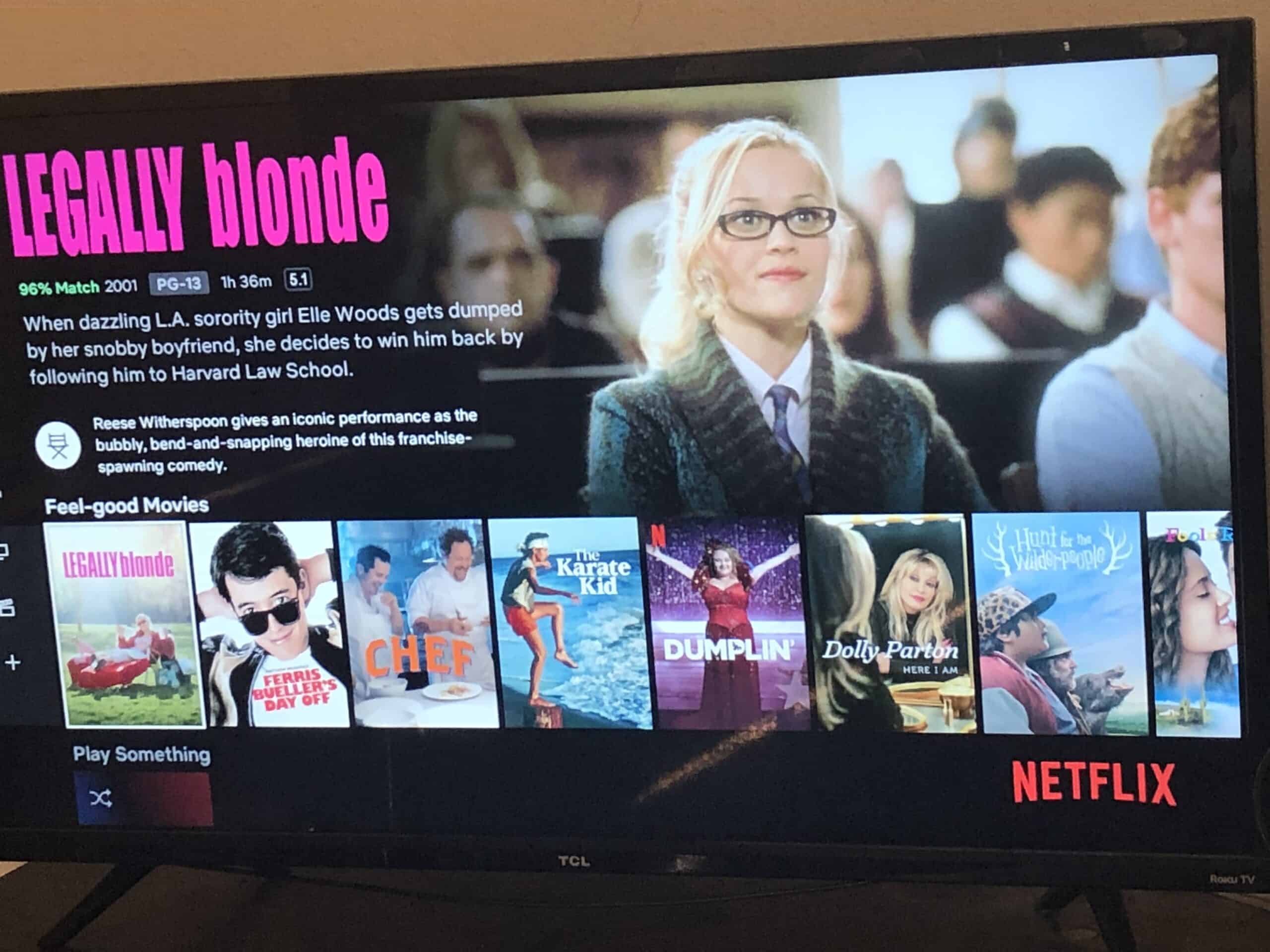 Netflix movie page Roku