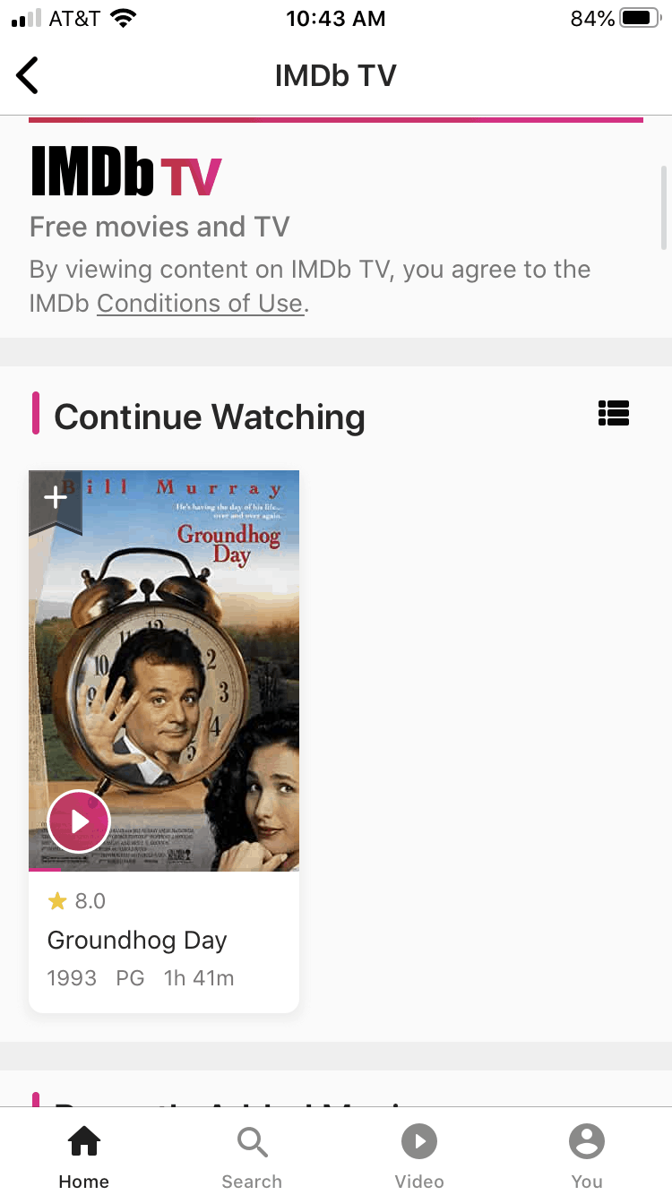 IMDb TV app