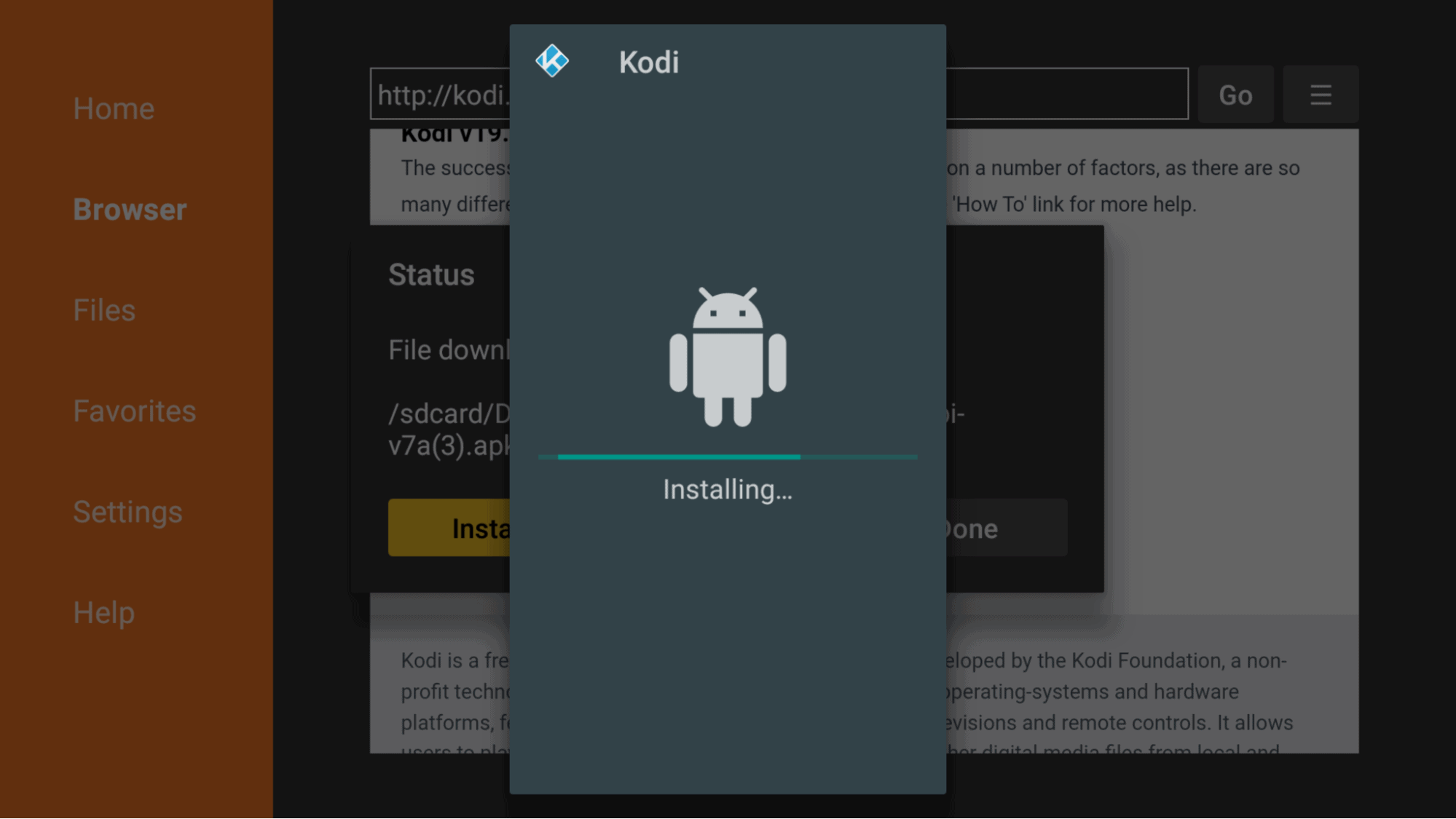 Installing Kodi