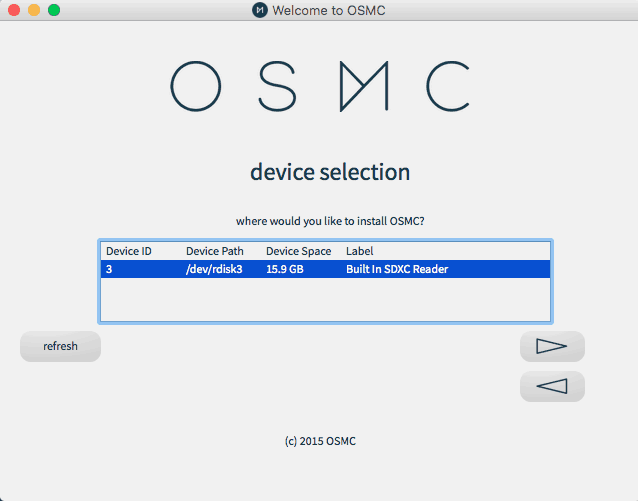 Installing OSMC