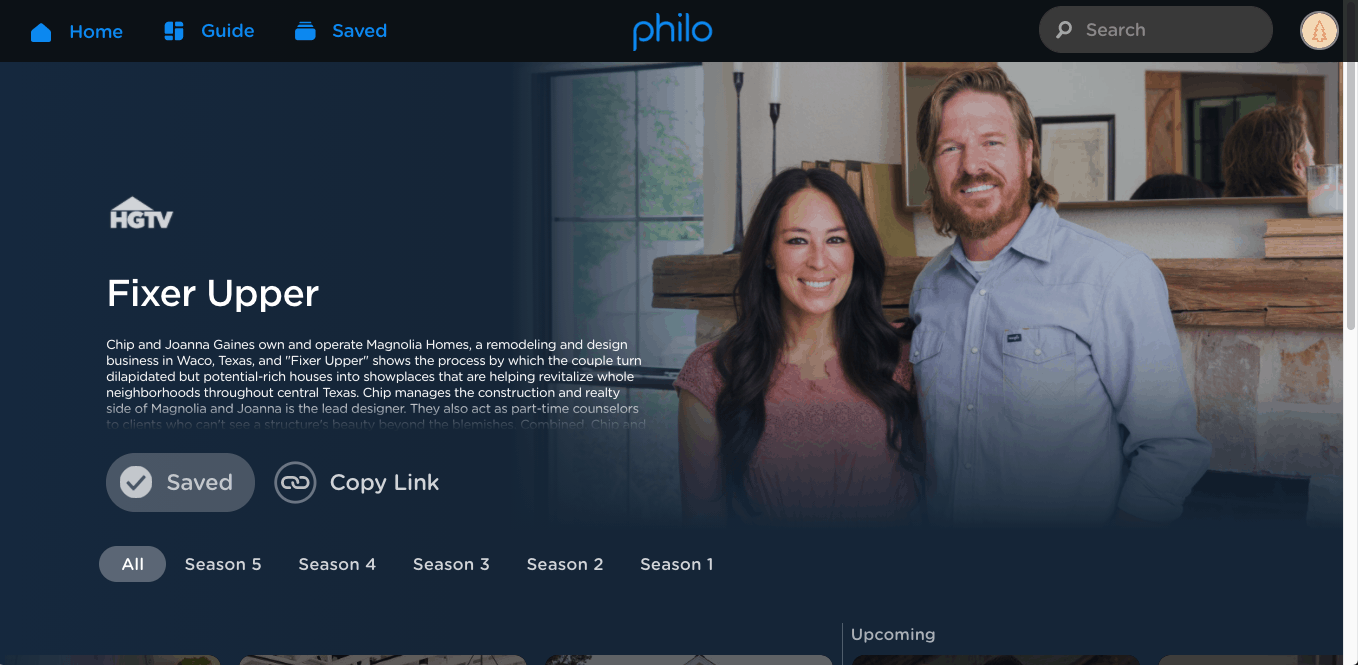 Philo - Saving a show to the DVR