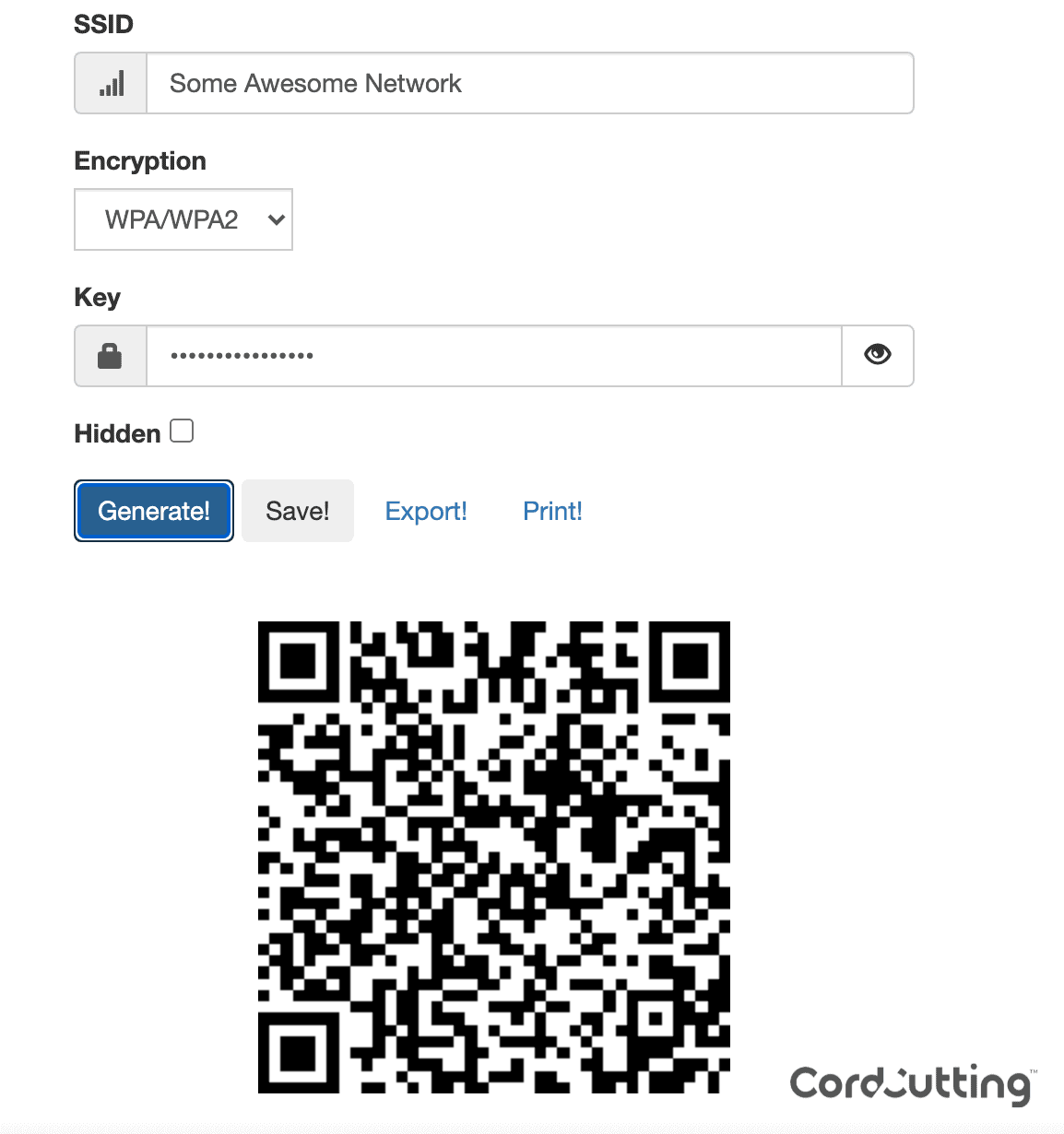 QR Wi-Fi share step 2