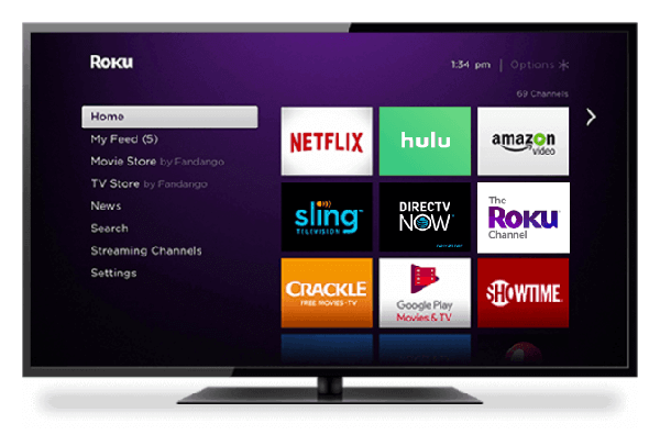 Roku home screen