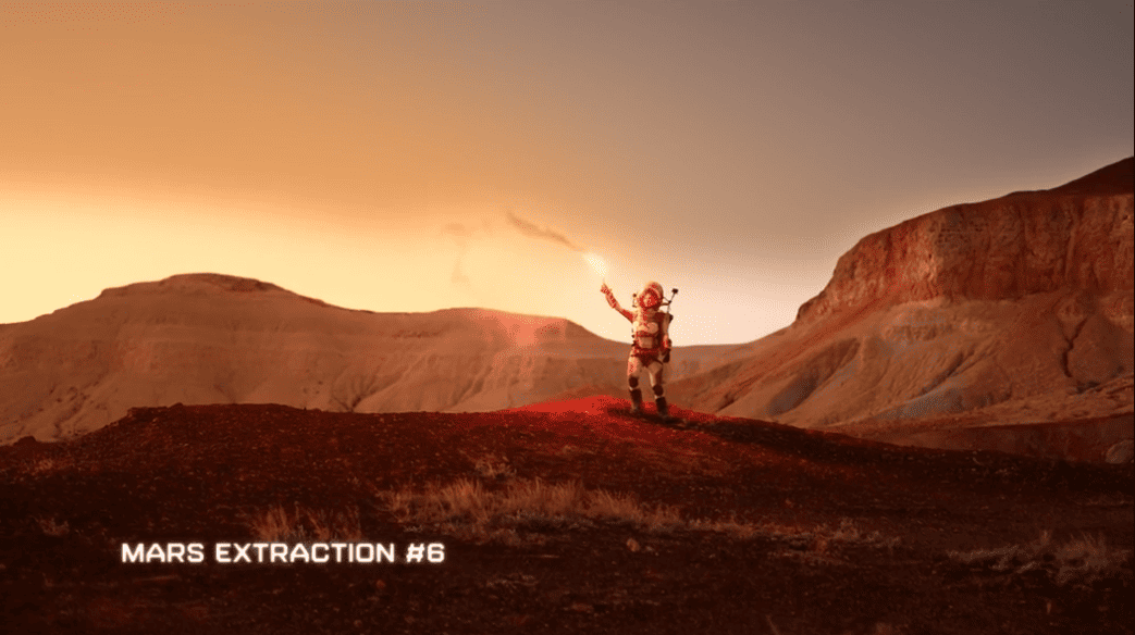 Ashley Iaconetti awaits extraction from fake Mars.